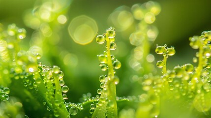 Microorganism Growth in Gardens ,Science microscopic background, Microscopic view of various types of microorganisms Illustration image