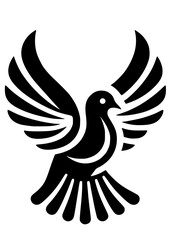 Dove of Peace SVG, Pigeon SVG, Bird SVG, Sparrow SVG, Flying SVG, Stop War SVG, Feathers SVG, Dove of Peace Silhouette, Vector, Clipart, Cut file for Cricut SVG, JPG, PNG