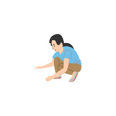 pose of woman doing activity workout
