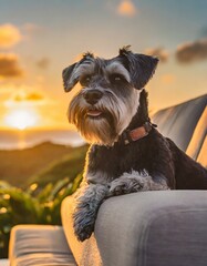 シュナウザーのリラックスタイム