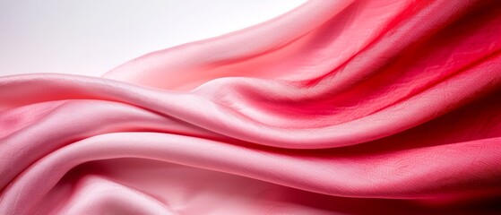 Fototapeta premium Feel its touch Fabric - material, design Pink fabric - art, unique design
