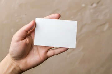 Obraz premium hand presenting a blank business card