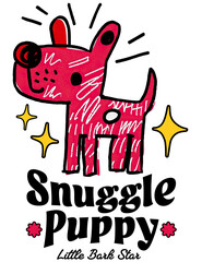 84 Snuggle Puppy - Aesthetic Streetwear Transparent Graphic T-Shirt Design