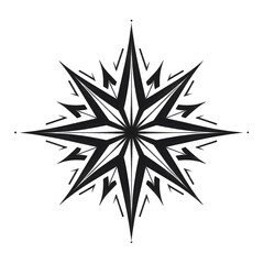 Obraz premium compass rose with north, south, east and west indicated