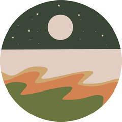 Set Of Trendy Minimalyst Lanscape