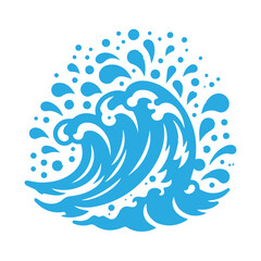 Aqua water splash clip 