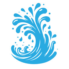 Aqua water splash clip 