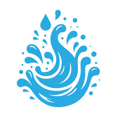 Aqua water splash clip 