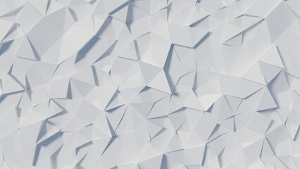 Abstract dark geometric pattern with sharp, faceted triangles.
