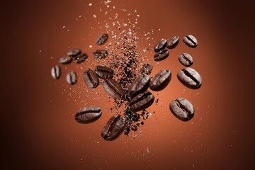 Coffee roasted aroma bean fly explosion