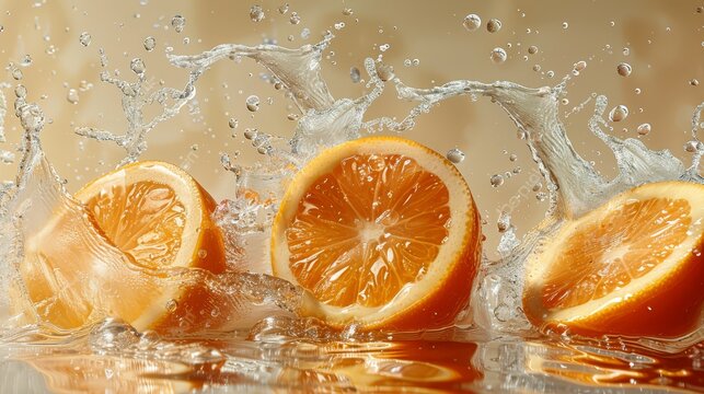 Photography of circular bael juice splash swirl ba  281 orange, fruit, water, splash, food, fresh, citrus, drop, slice, healthy, liquid, splashing, white, lemon, drink, isolated, freshness, bubble, ju