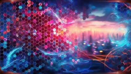 abstract background with glowing lights