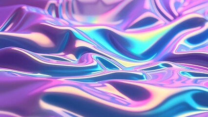 Obraz premium 3d holographic gradient, Vibrant and Mesmerizing Exploration of Light, Color, and Movement in a Fluid Digital Landscape, Abstract Background