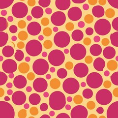 seamless pattern of dotted circles with irregular spacing for a playful look, Generative AI