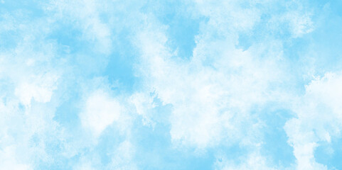 sky clouds for wallpaper backdrop background, shiny and clear painted light blue clouds watercolor background, The summer is colorful clearing day Good weather with natural blue clouds.