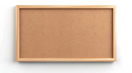 Fototapeta premium Wooden Bulletin Board on White Blank Background