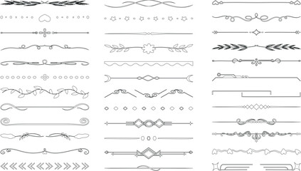 divider and line border design elements. Perfect border line illustration for invitation, card, and decoration