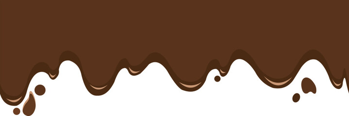 Melted Chocolate Corner Border