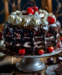 cake with cherries