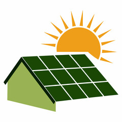Solar panels, solar energy, ecology, eco, bio, nature, nature, nature protection, icons,  ai generative	