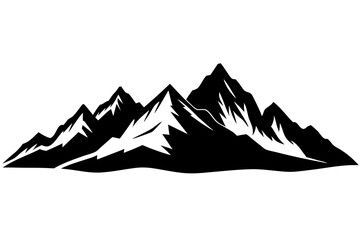 Mountain Skyline Landscape Vector Silhouette illustration

