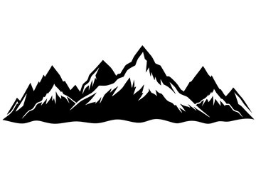 Mountain Skyline Landscape Vector Silhouette illustration
