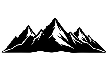 Mountain Skyline Landscape Vector Silhouette illustration
