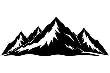 Mountain Skyline Landscape Vector Silhouette illustration
