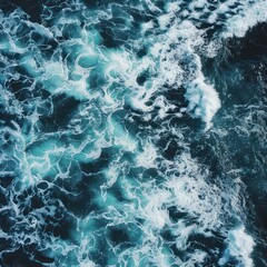 Fototapeta premium Foam waves of the clear and fresh sea, background image