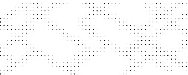 Abstract geometric dots pattern. Random Dots background. Black white comic dots texture. Pop Art circle pattern. Vector template for presentation, banner, flyer, report, business cards, stickers