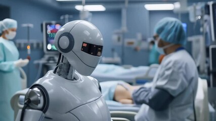 AI analyzing patient data in a hospital setting, health tech, predictive healthcare