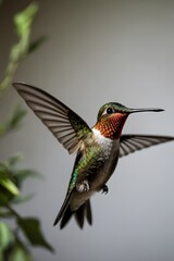 hummingbird and flower