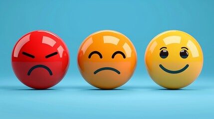 Fototapeta premium Emotional Rollercoaster - Expressing the Spectrum of Human Feelings