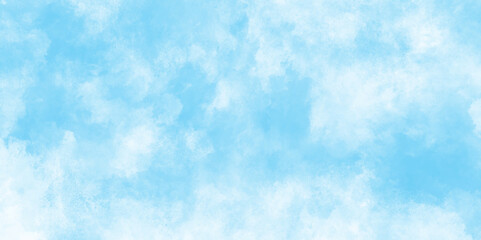 Soft sky blue watercolor splash stroke cloudy background, ocean blue watercolor colorful painting with splashes, blue texture for template, greeting card, invitation card, poster template and design.