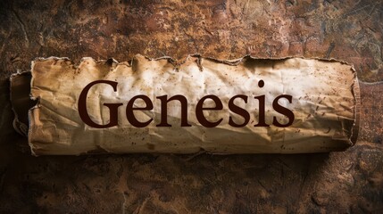 Ancient Manuscript of Genesis: Sacred Document for Study in Theology and Religious Education