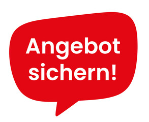 roter CTA Button Sprechblase Bubble