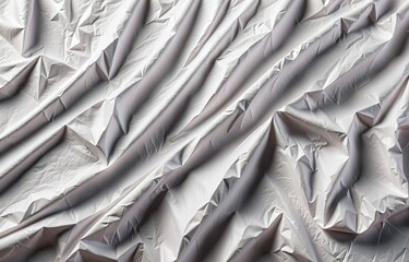 Obraz premium White crumpled paper texture background, Abstract wrinkled wallpaper