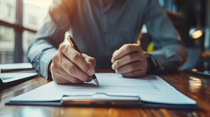 Business Agreements and Approvals business contract signing Confirmation of contract documents or warranty card legal contract guarantee correctness Signing a form Business paperwork