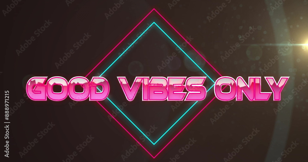 Poster Image of good vibes only text over light spot