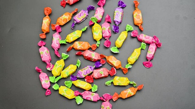 fruit candies in wrapper