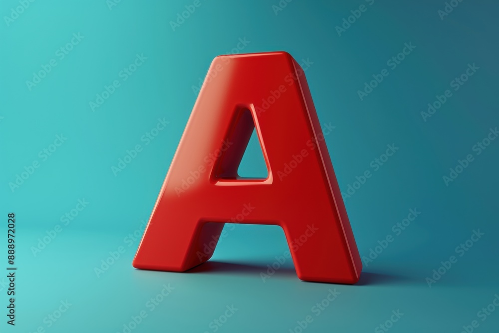 Fototapete a sleek 3d icon featuring a bold letter a with a modern design perfect for digital interfaces and br