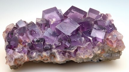 violet fluorite mineral specimen stone rock geology cubic crystals