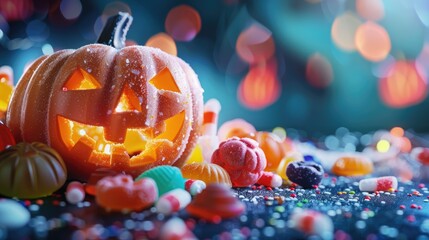 Festive Sugary Halloween Candy Ready to Eat