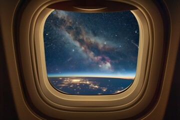Fototapeta premium airplane windows view