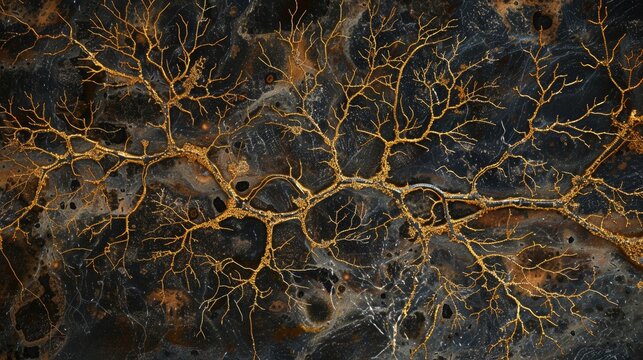 Cerebral cortex light micrograph Protoplasmic astrocytes of the grey matter The astrocytes show many processes and endfeet polarized towards a blood vessel Cajal s gold sublimate technique