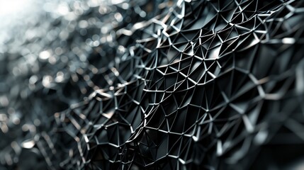 An abstract representation of a political tension. The art style tessellating textures resembling a web, weave or weft.