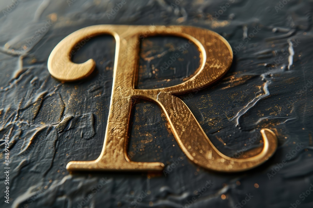 Fototapete a minimalist and elegant illustration of the letter r with a simple yet sophisticated design that ad