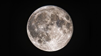 Obraz premium Beautiful full moon on a dark sky