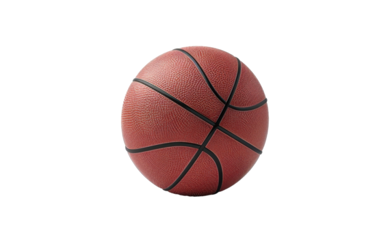 A close-up of a basketball, ready for a game of hoops