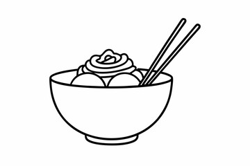 undle of ramen in-bowls and chopsticks set